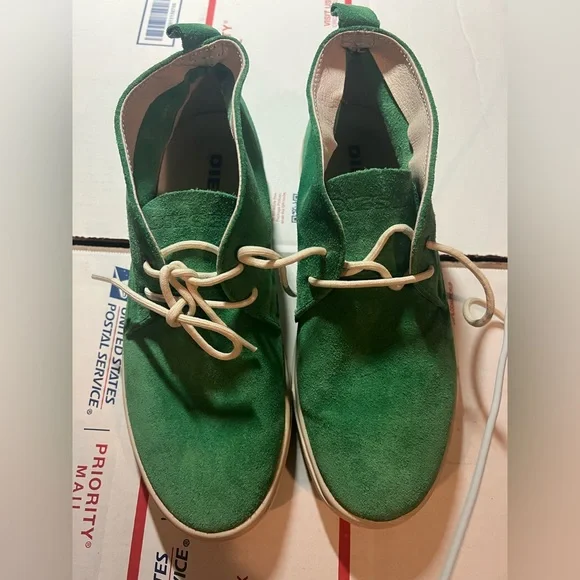 New DIESEL Drive Time, Herren Sneaker Low-Tops Boots Royal Green Size 7.5 Diesel Principa Avocado Fabric High Top Platform Lace Up Men  main image 3